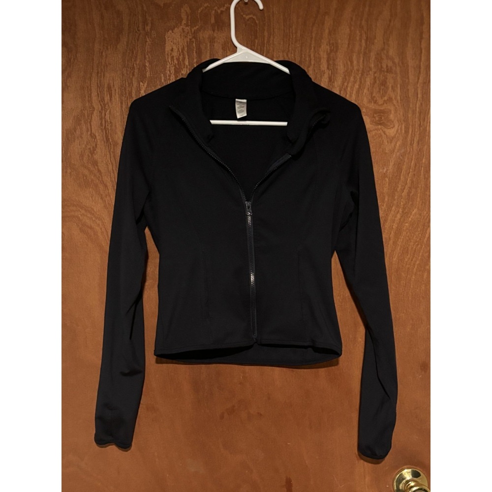 YOGALICIOUS LUX Heather Charcoal Ultrasoft Full-Zip Active Workout Jacket Size M